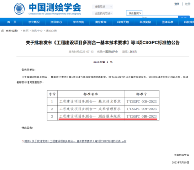 西安大地测绘团体标准《工程建设项目多测合一测绘服务规范》正式获批发布